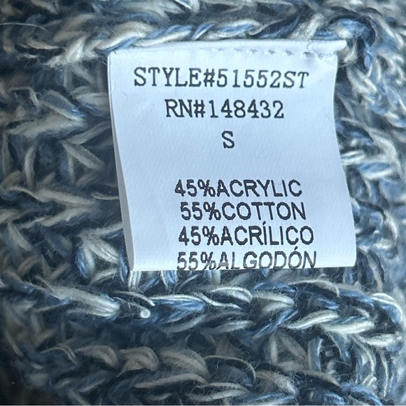 NWT Staccato Stitch Fix Blue Marled Knit Reegan V-Neck Sweater Small - Picture 8 of 8